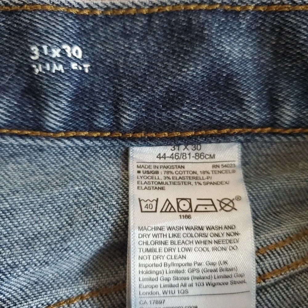 Banana Republic Legacy Jeans Mens 31x30 Slim Fit Medium Wash Blue Denim Stretch